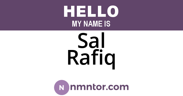 Sal Rafiq