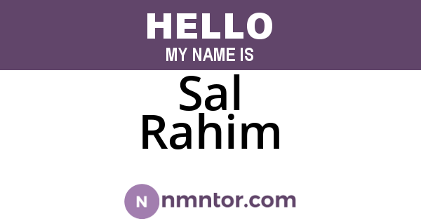 Sal Rahim