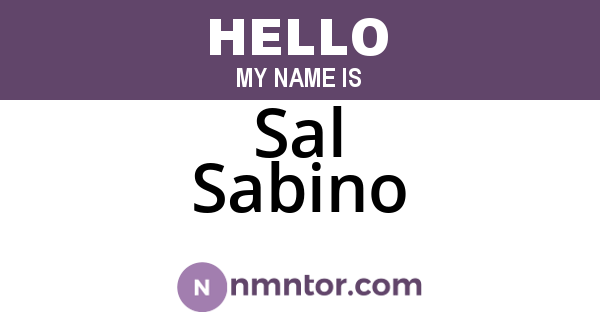 Sal Sabino