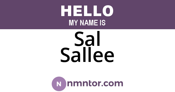 Sal Sallee