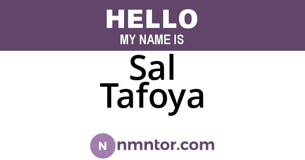 Sal Tafoya