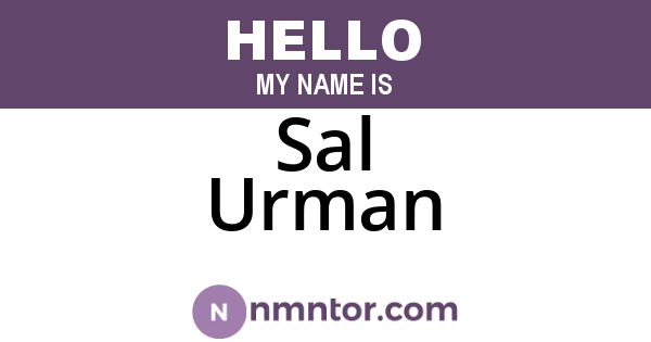 Sal Urman