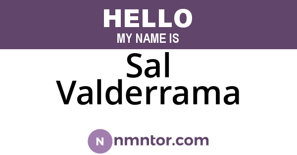 Sal Valderrama