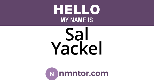 Sal Yackel