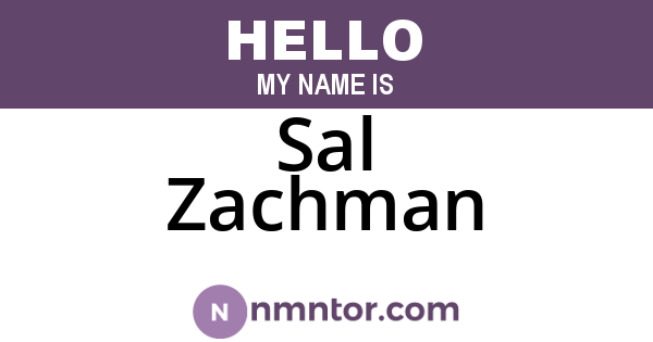 Sal Zachman