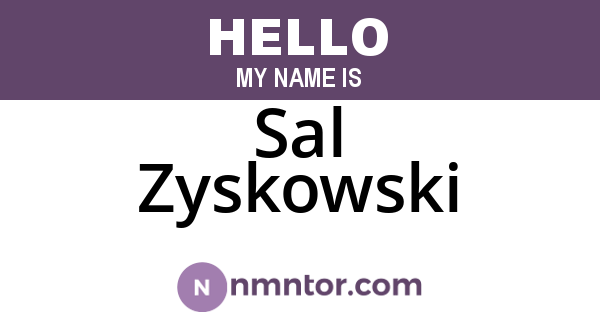 Sal Zyskowski