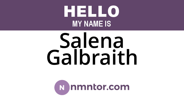 Salena Galbraith