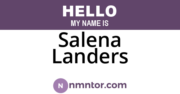 Salena Landers