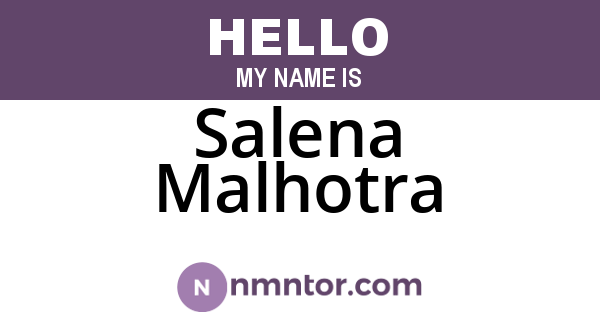 Salena Malhotra