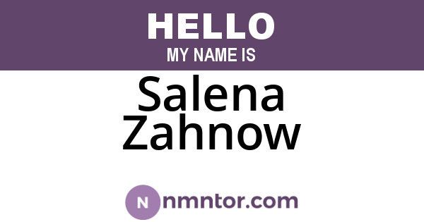 Salena Zahnow