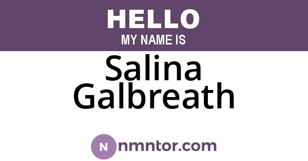 Salina Galbreath