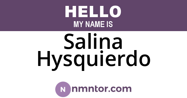 Salina Hysquierdo