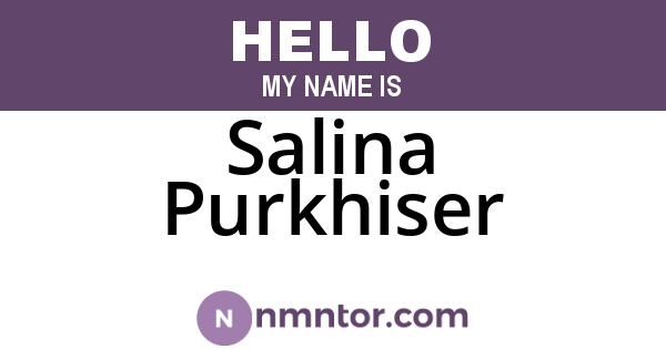 Salina Purkhiser