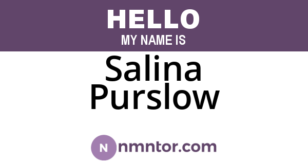 Salina Purslow
