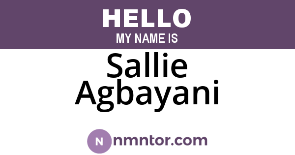 Sallie Agbayani