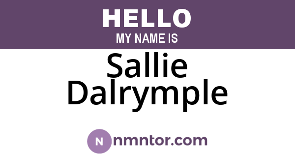 Sallie Dalrymple