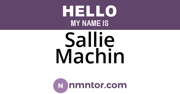 Sallie Machin