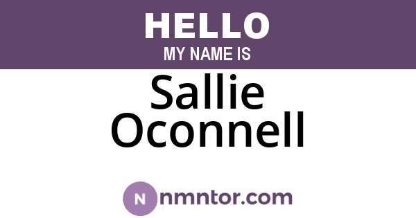 Sallie Oconnell