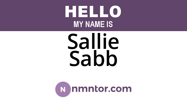 Sallie Sabb