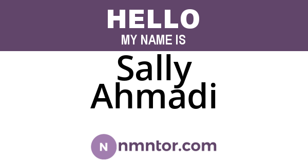 Sally Ahmadi