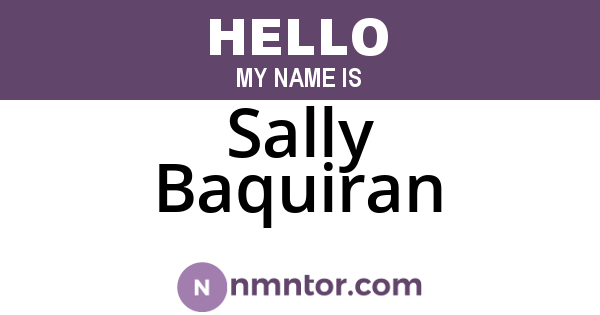 Sally Baquiran