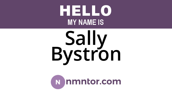 Sally Bystron