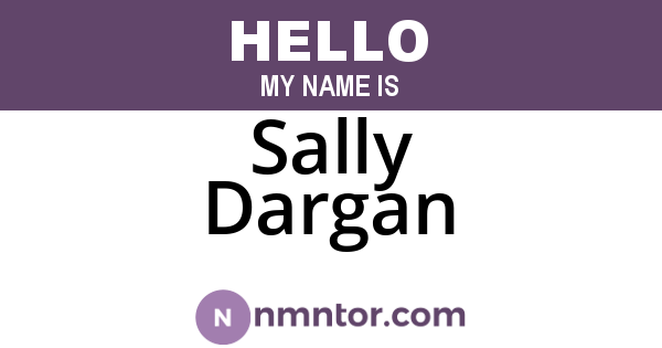 Sally Dargan