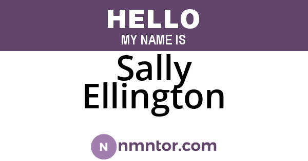 Sally Ellington