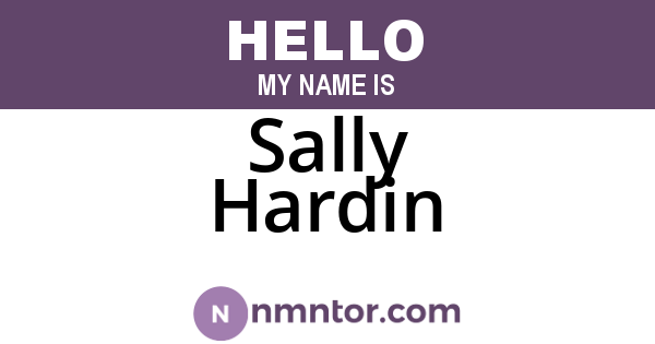 Sally Hardin