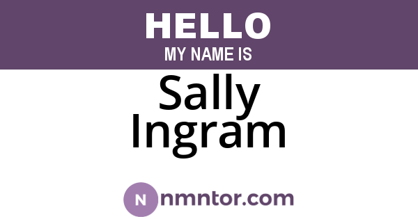 Sally Ingram