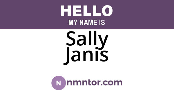 Sally Janis