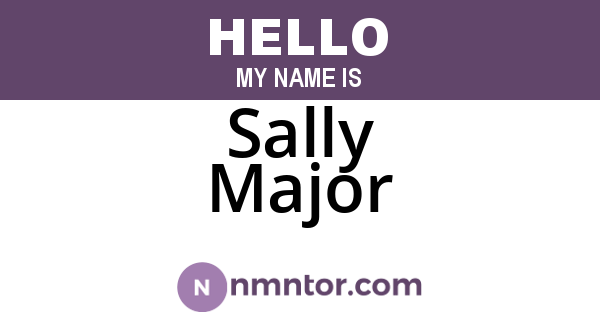 Sally Major