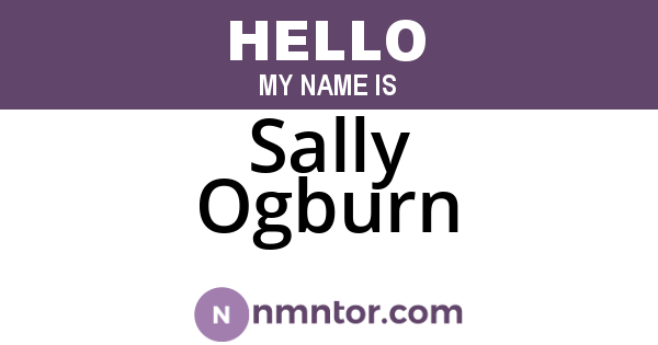 Sally Ogburn
