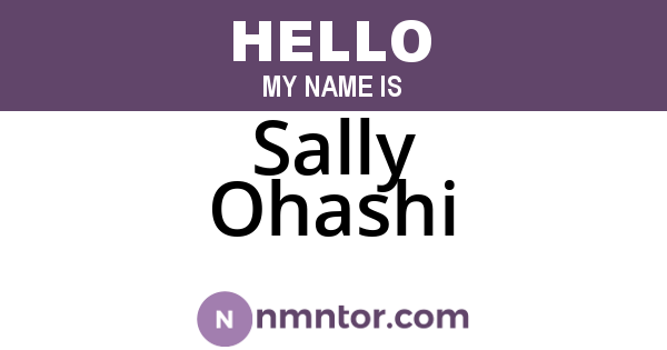 Sally Ohashi