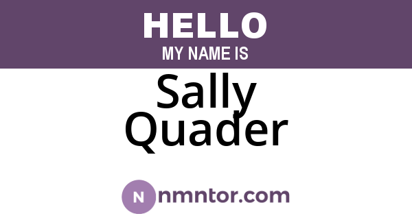 Sally Quader