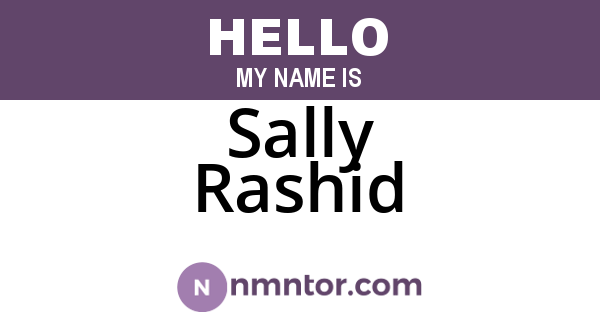 Sally Rashid