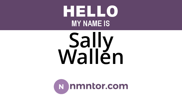 Sally Wallen