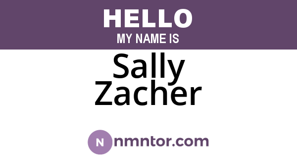 Sally Zacher