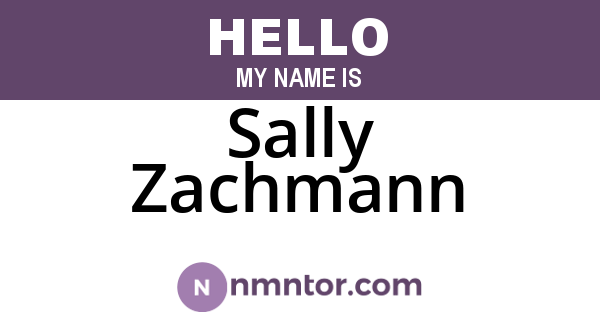 Sally Zachmann