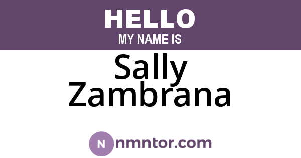 Sally Zambrana