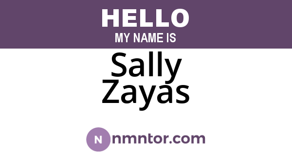 Sally Zayas