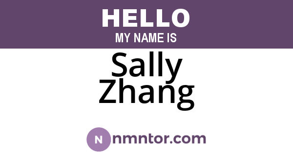 Sally Zhang
