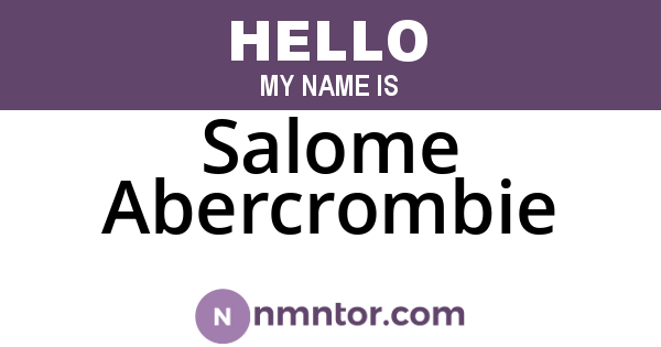Salome Abercrombie