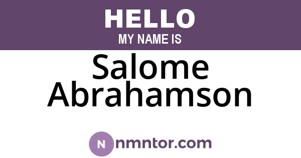 Salome Abrahamson
