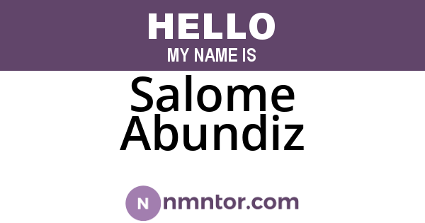 Salome Abundiz