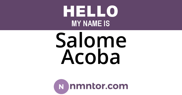 Salome Acoba