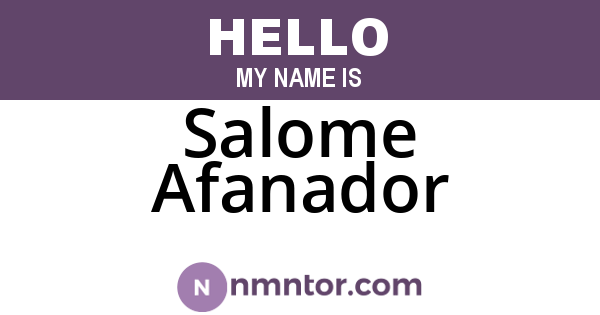Salome Afanador