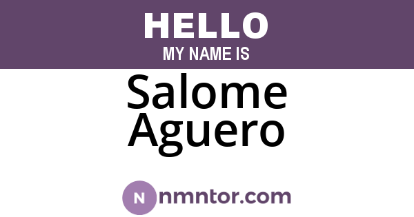 Salome Aguero