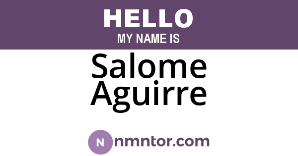 Salome Aguirre