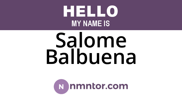 Salome Balbuena